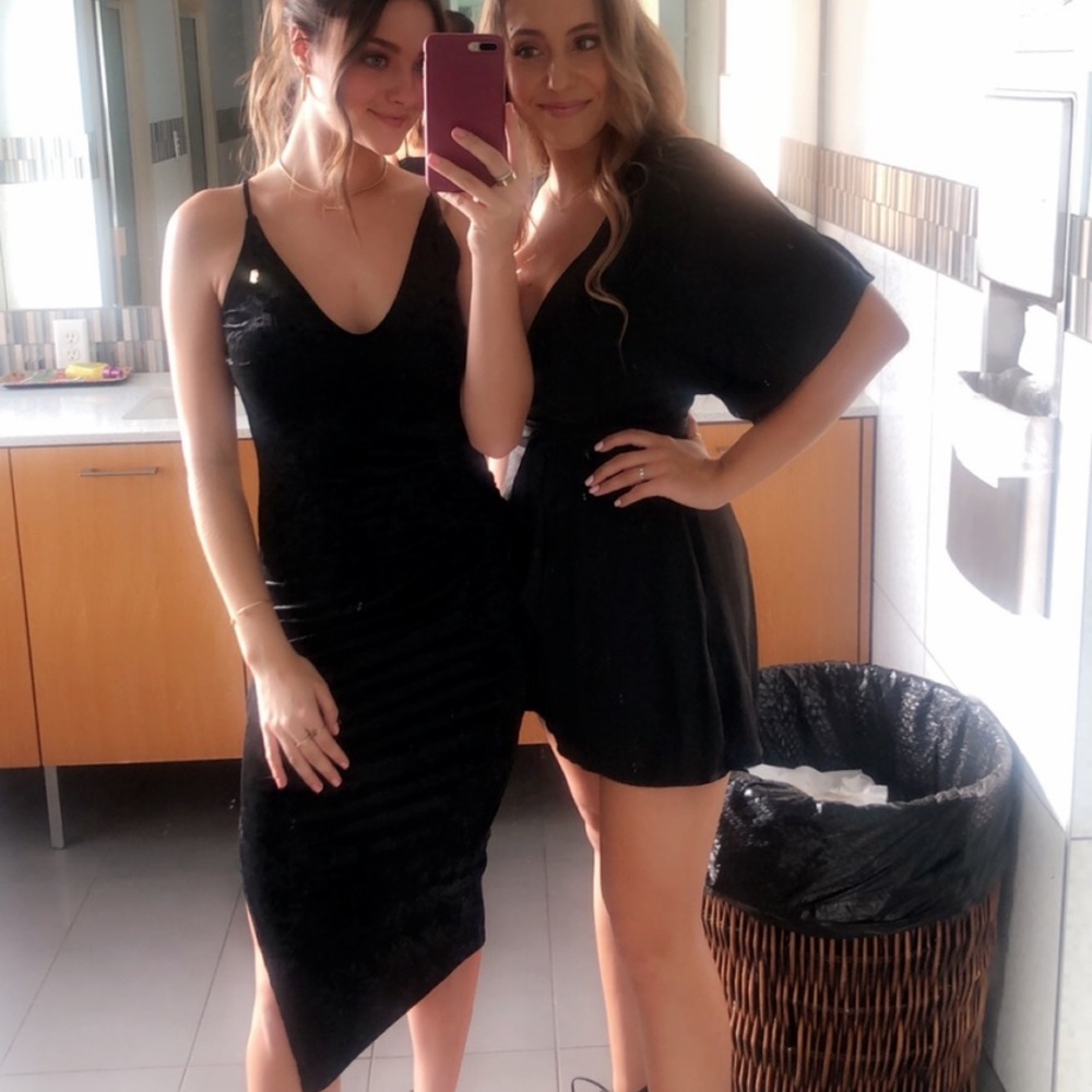 Black Velvet Bodycon Dress